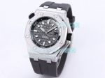 Replica AP Royal Oak Offshore Diver Watch Grey Dial Grey Rubber Strap 42MM